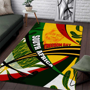 South Africa Freedom Day Mandela Area Rug National Pride Protea Flower