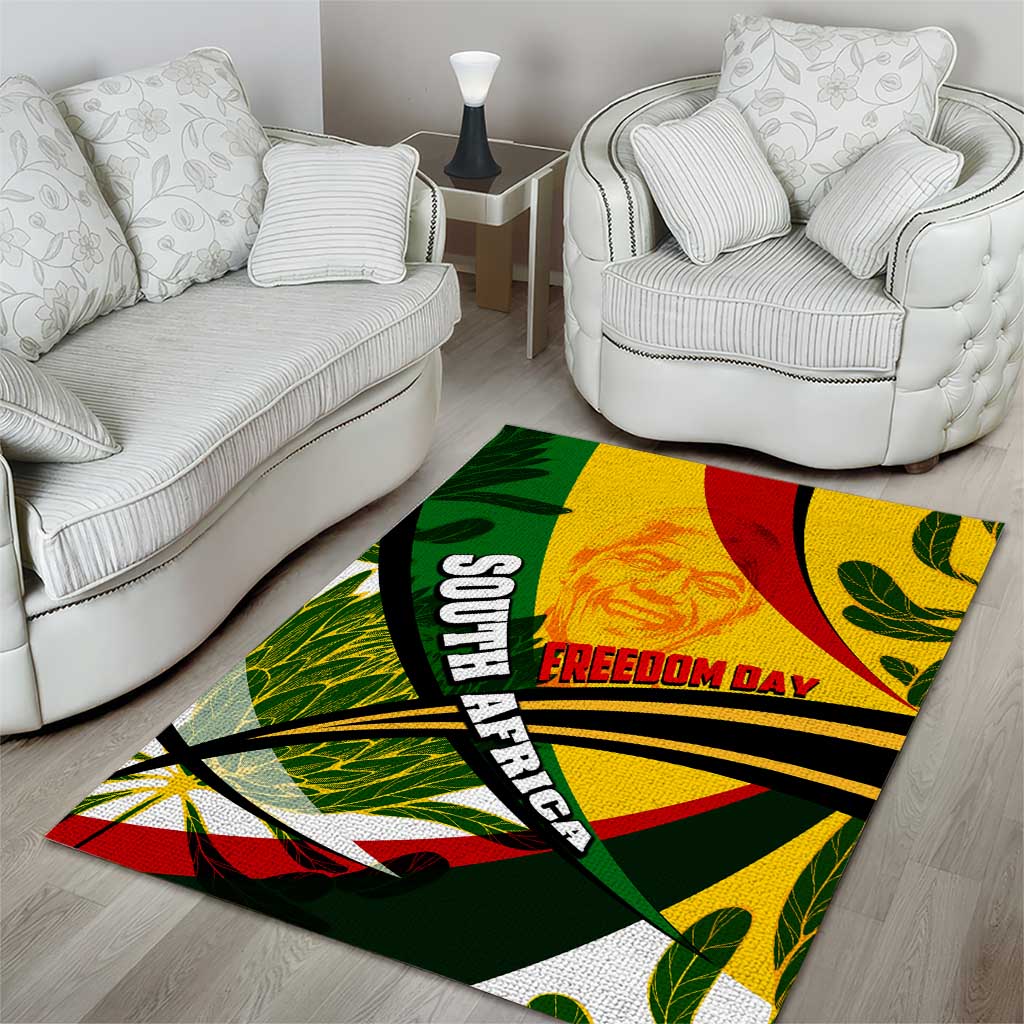 South Africa Freedom Day Mandela Area Rug National Pride Protea Flower