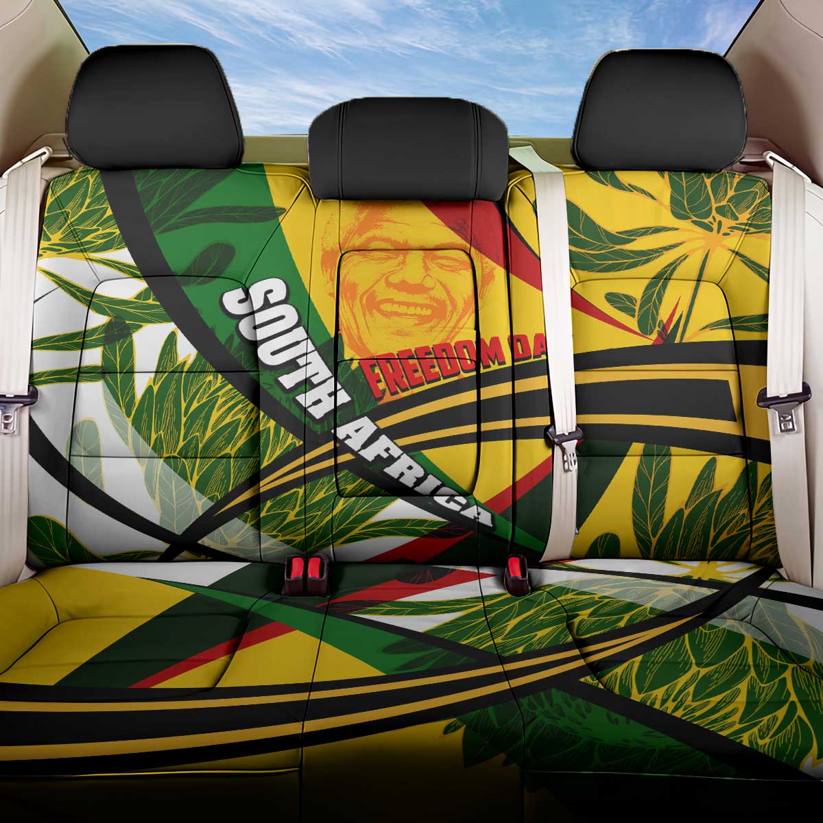 South Africa Freedom Day Mandela Back Car Seat Cover National Pride Protea Flower