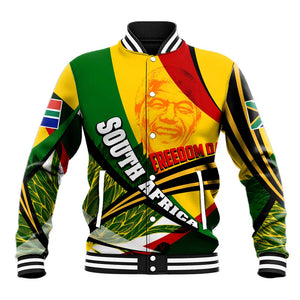 South Africa Freedom Day Mandela Baseball Jacket National Pride Protea Flower