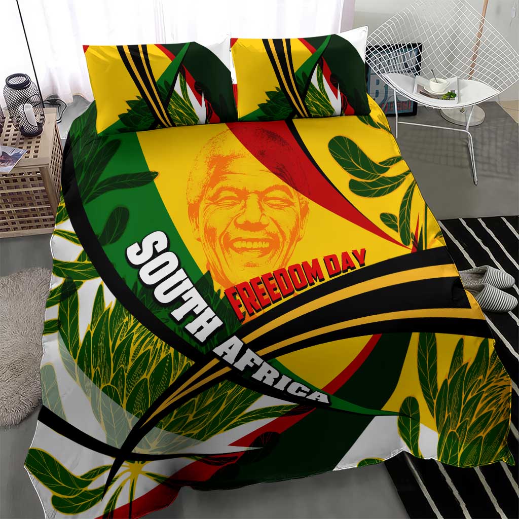 South Africa Freedom Day Mandela Bedding Set National Pride Protea Flower