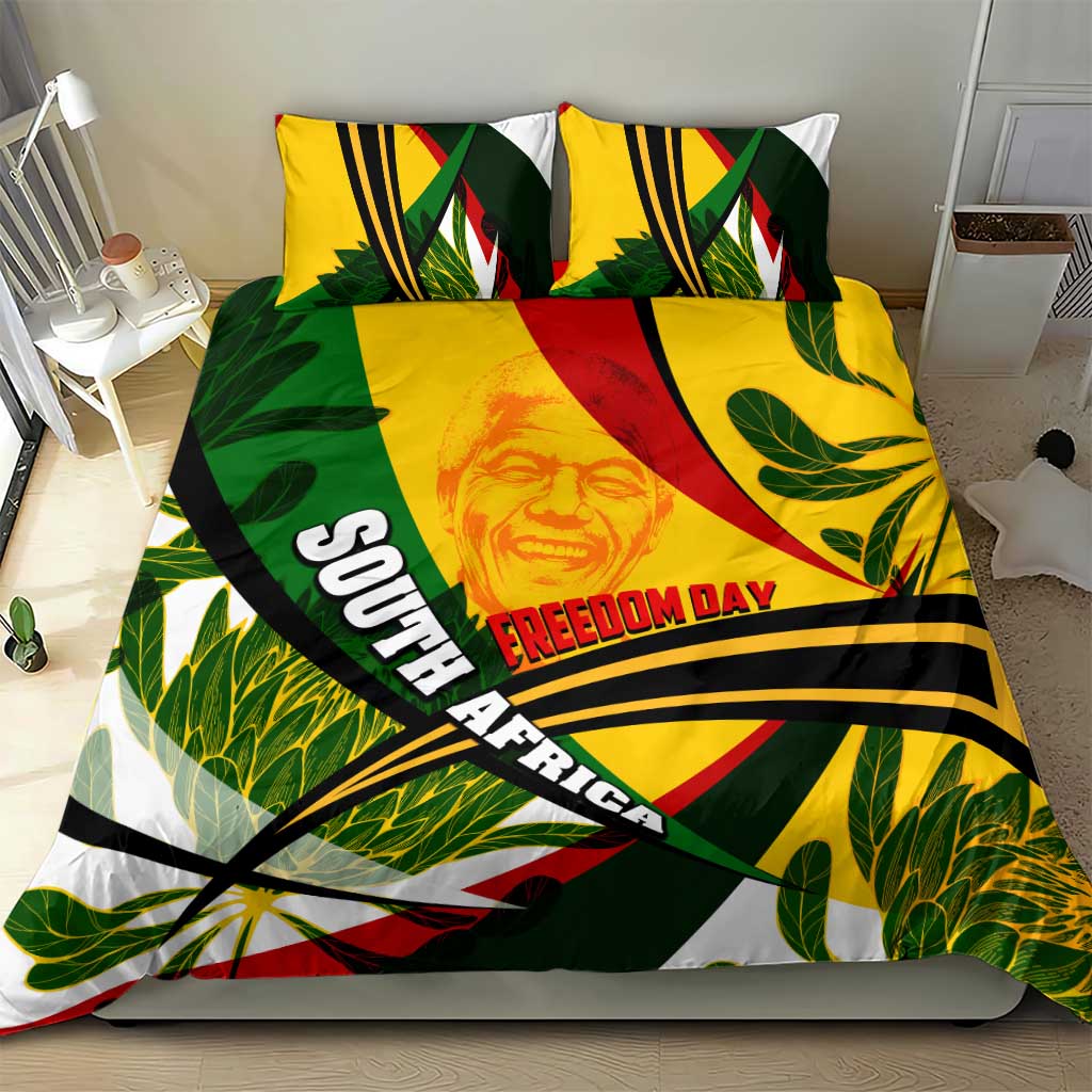 South Africa Freedom Day Mandela Bedding Set National Pride Protea Flower