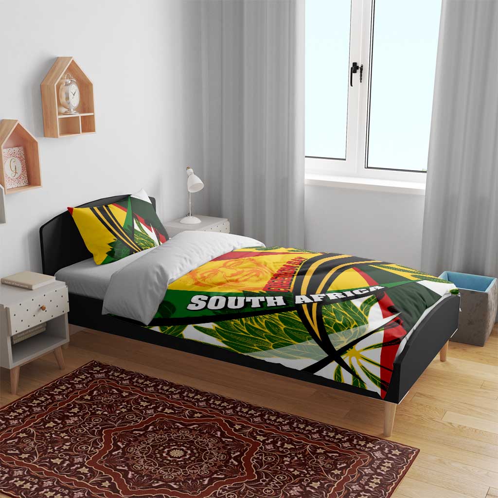 South Africa Freedom Day Mandela Bedding Set National Pride Protea Flower