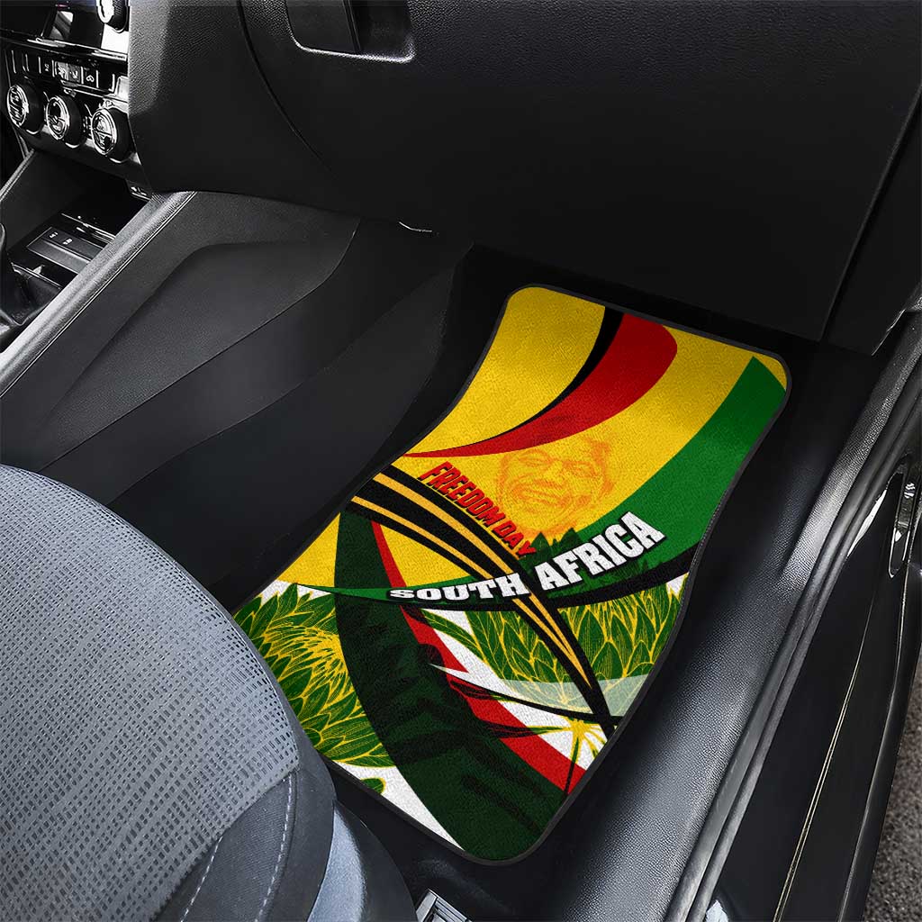 South Africa Freedom Day Mandela Car Mats National Pride Protea Flower