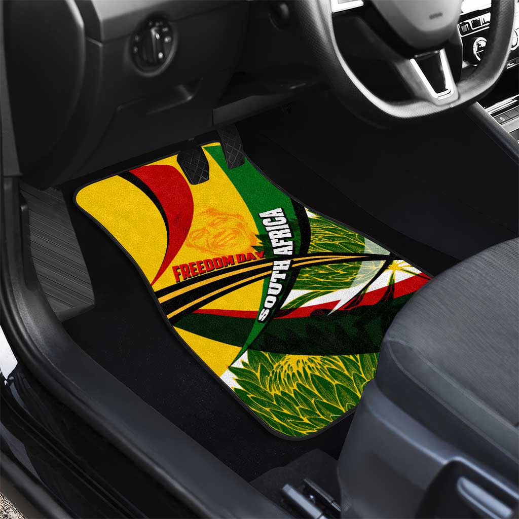 South Africa Freedom Day Mandela Car Mats National Pride Protea Flower