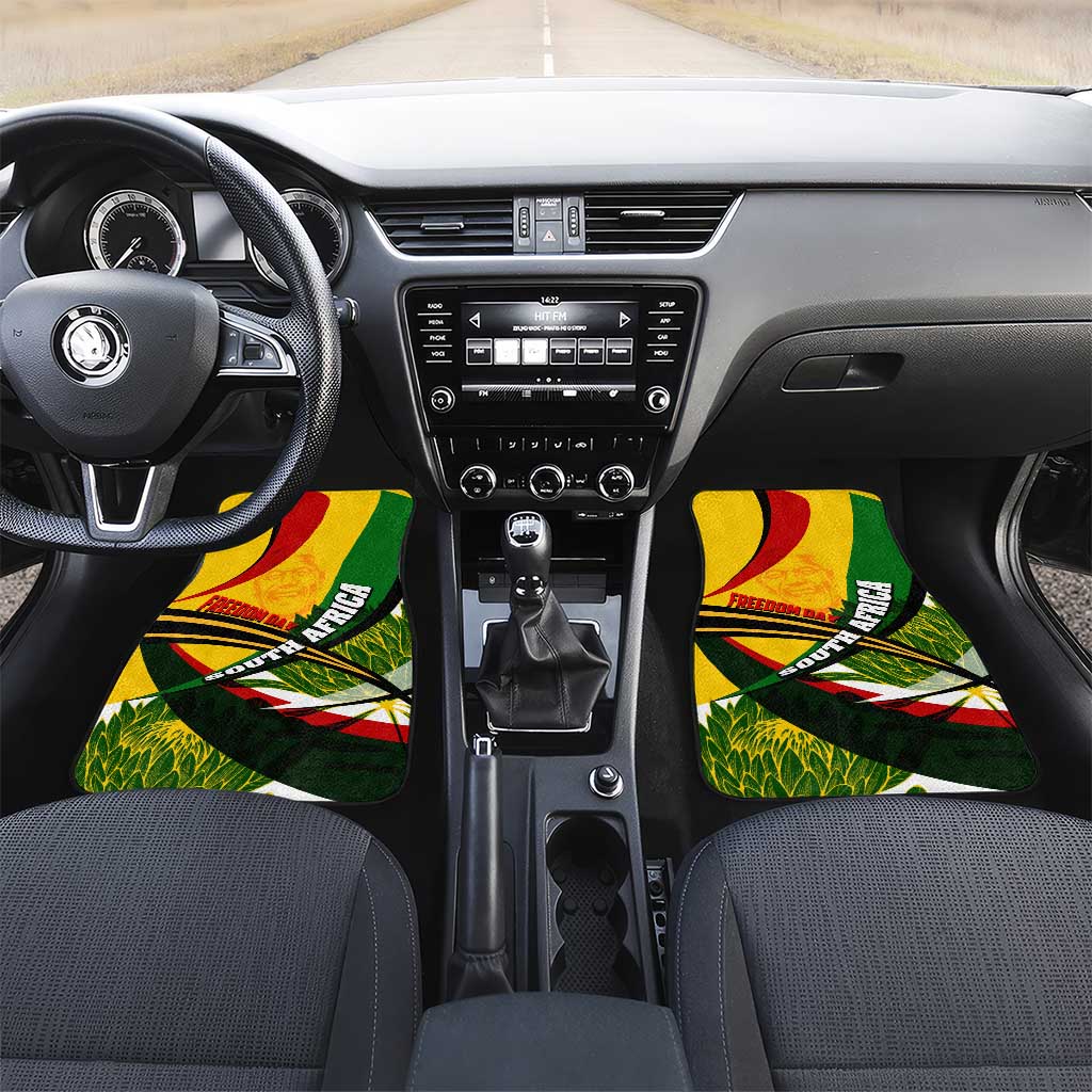South Africa Freedom Day Mandela Car Mats National Pride Protea Flower