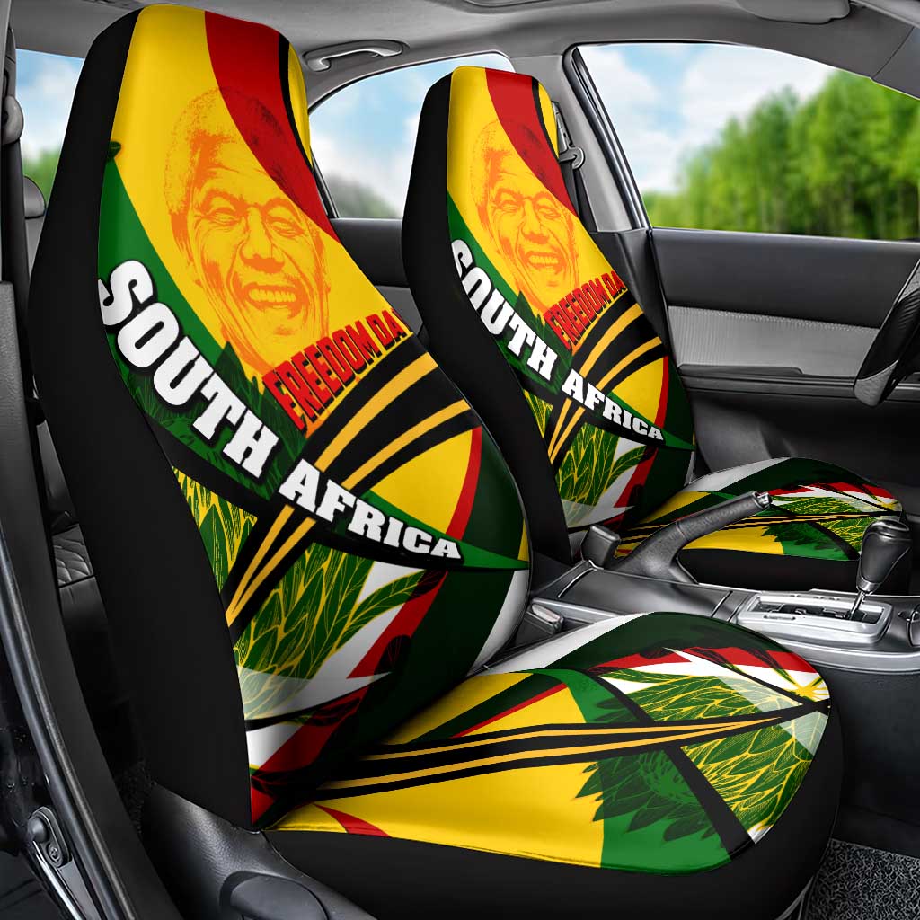 South Africa Freedom Day Mandela Car Seat Cover National Pride Protea Flower