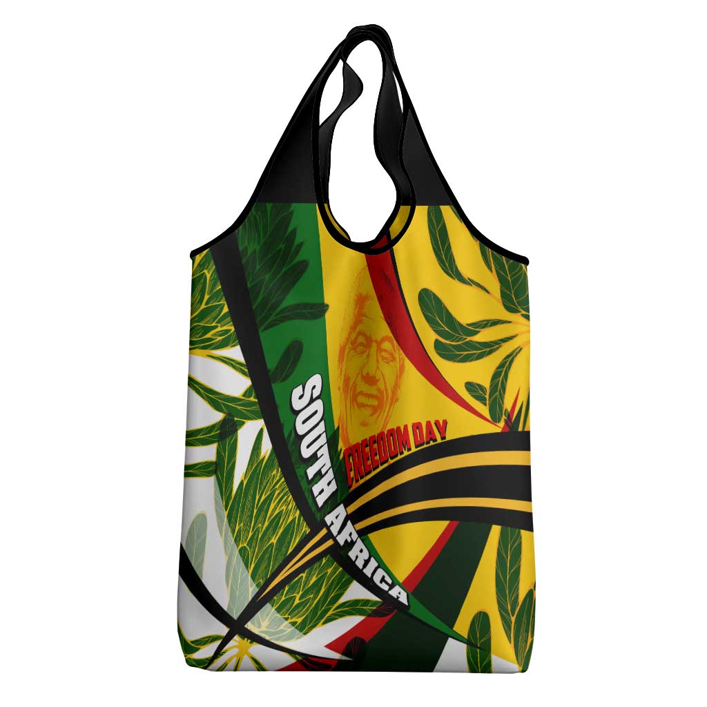 South Africa Freedom Day Mandela Grocery Bag National Pride Protea Flower