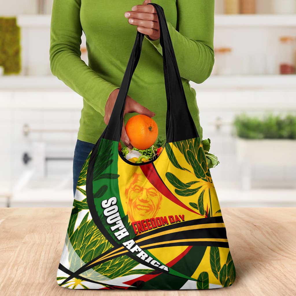South Africa Freedom Day Mandela Grocery Bag National Pride Protea Flower