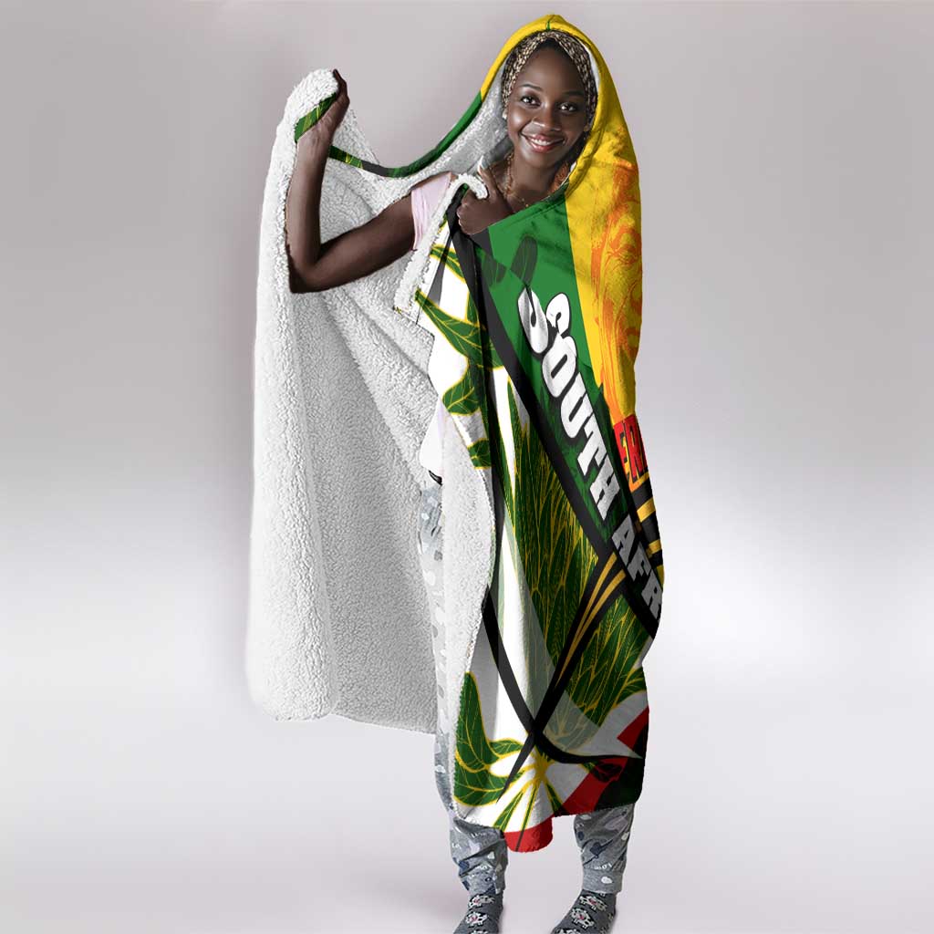 South Africa Freedom Day Mandela Hooded Blanket National Pride Protea Flower