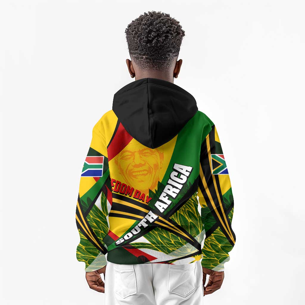 South Africa Freedom Day Mandela Kid Hoodie National Pride Protea Flower