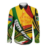 South Africa Freedom Day Mandela Long Sleeve Button Shirt National Pride Protea Flower