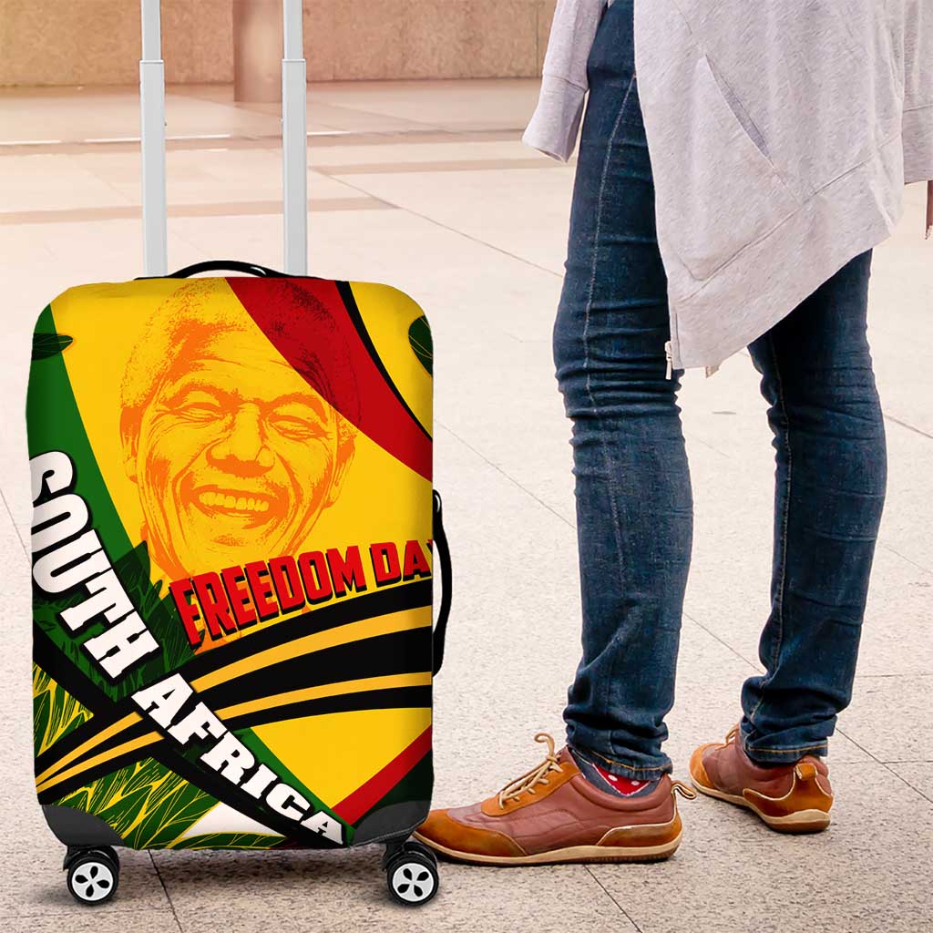 South Africa Freedom Day Mandela Luggage Cover National Pride Protea Flower