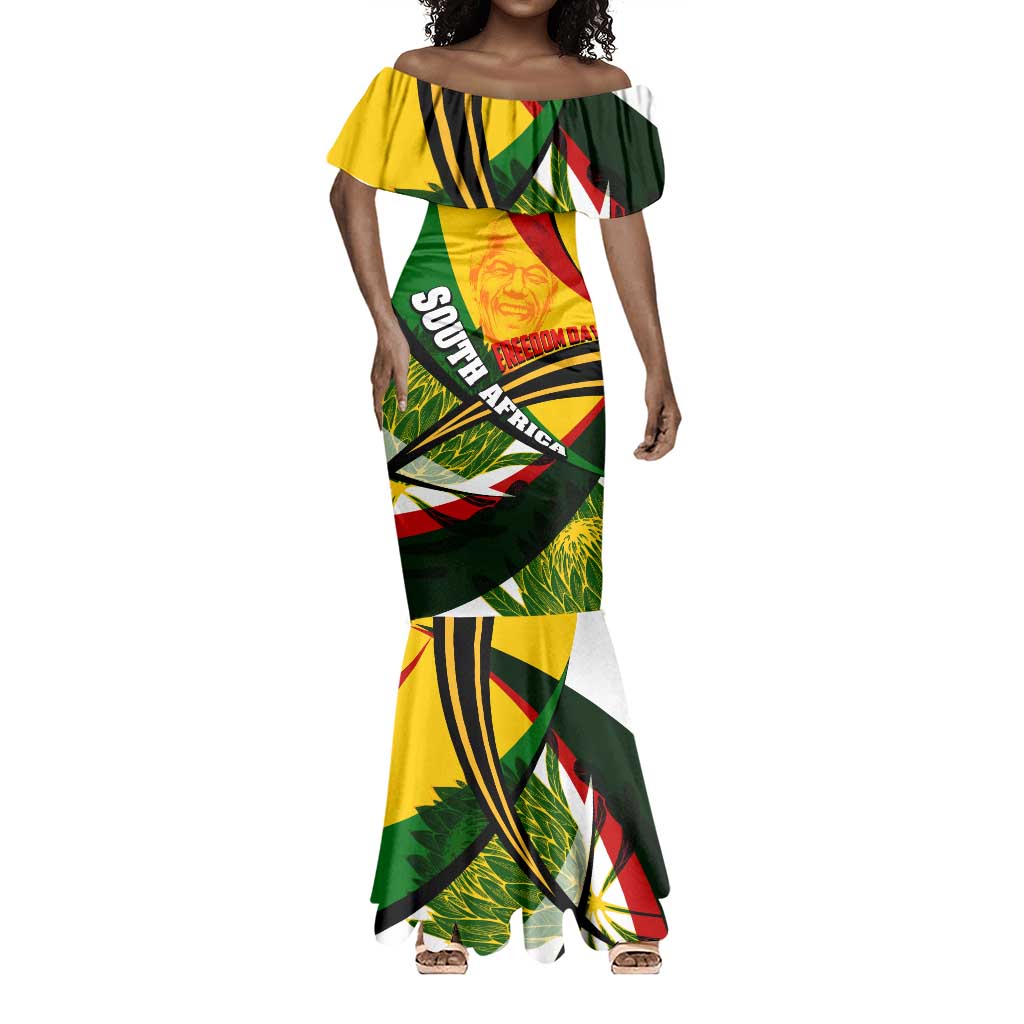 South Africa Freedom Day Mandela Mermaid Dress National Pride Protea Flower