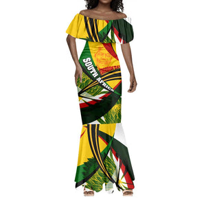 South Africa Freedom Day Mandela Mermaid Dress National Pride Protea Flower