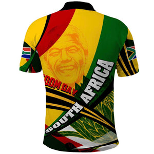 South Africa Freedom Day Mandela Polo Shirt National Pride Protea Flower