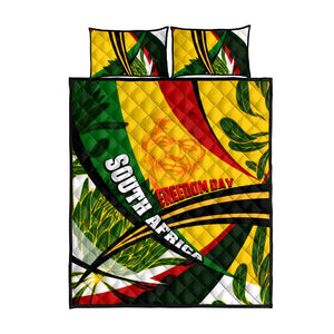 South Africa Freedom Day Mandela Quilt Bed Set National Pride Protea Flower