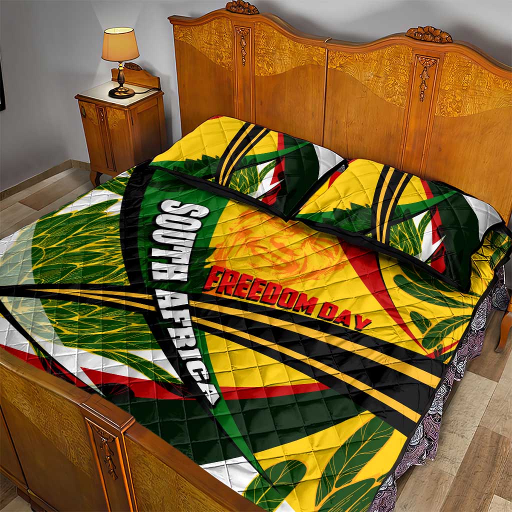 South Africa Freedom Day Mandela Quilt Bed Set National Pride Protea Flower