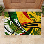 South Africa Freedom Day Mandela Rubber Doormat National Pride Protea Flower