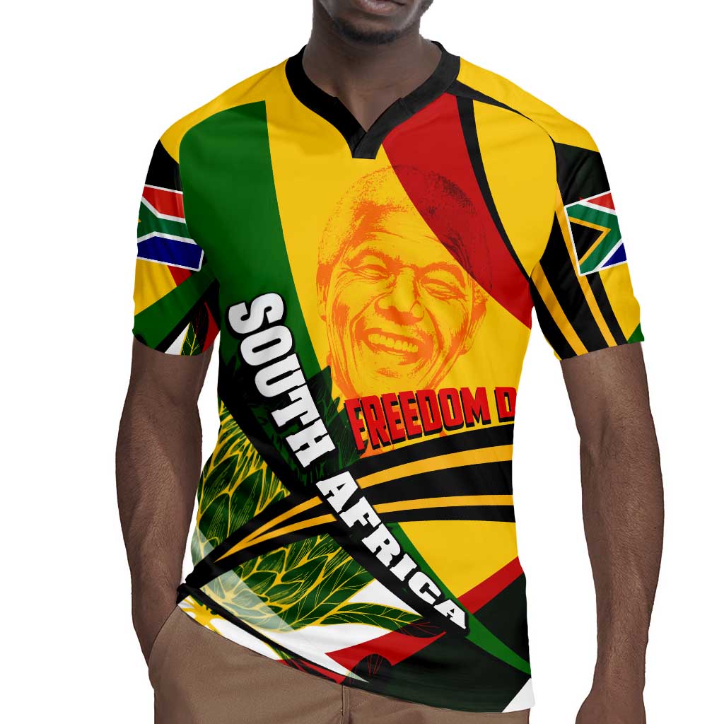 South Africa Freedom Day Mandela Rugby Jersey National Pride Protea Flower