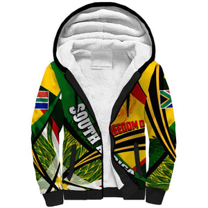 South Africa Freedom Day Mandela Sherpa Hoodie National Pride Protea Flower