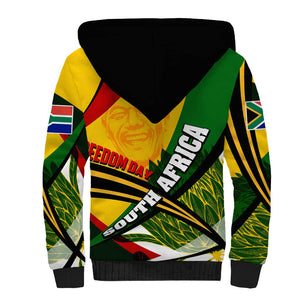 South Africa Freedom Day Mandela Sherpa Hoodie National Pride Protea Flower
