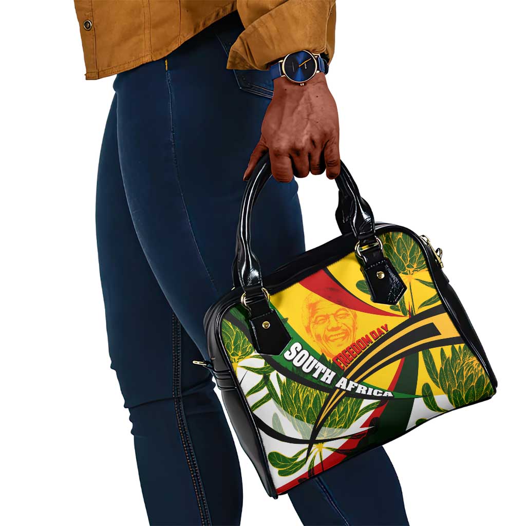 South Africa Freedom Day Mandela Shoulder Handbag National Pride Protea Flower