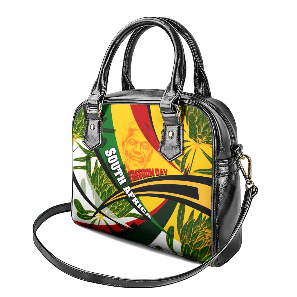 South Africa Freedom Day Mandela Shoulder Handbag National Pride Protea Flower