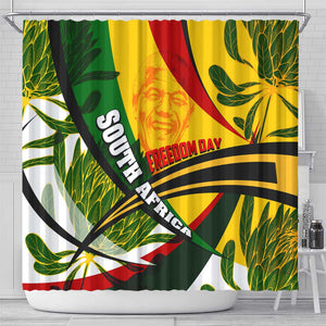 South Africa Freedom Day Mandela Shower Curtain National Pride Protea Flower