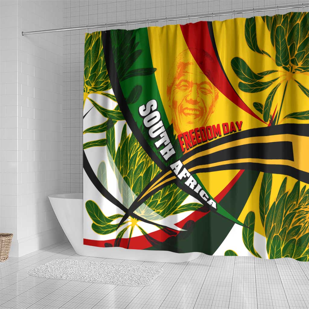 South Africa Freedom Day Mandela Shower Curtain National Pride Protea Flower