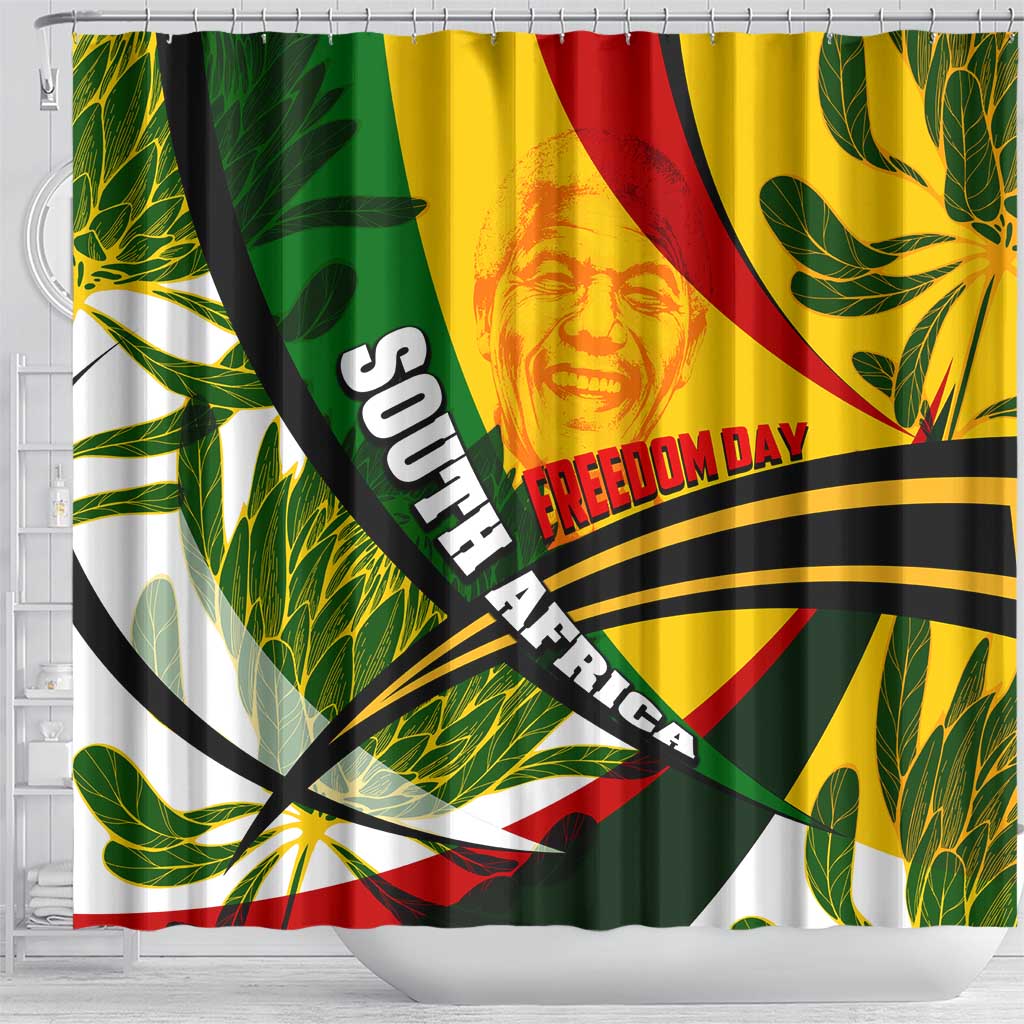 South Africa Freedom Day Mandela Shower Curtain National Pride Protea Flower