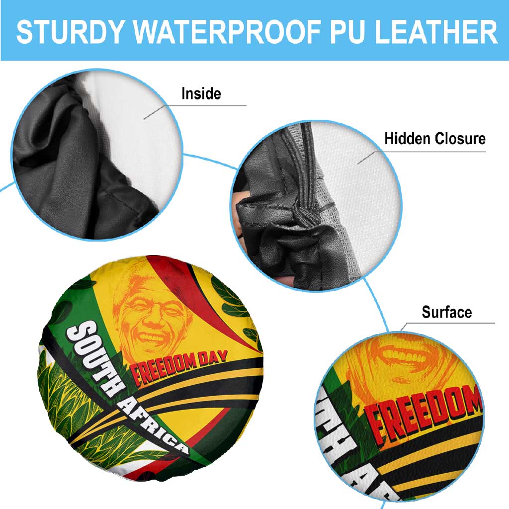 South Africa Freedom Day Mandela Spare Tire Cover National Pride Protea Flower