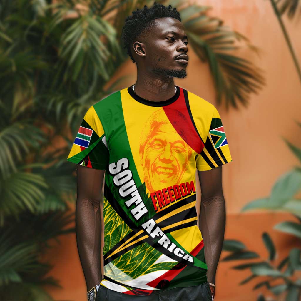 South Africa Freedom Day Mandela T shirt National Pride Protea Flower
