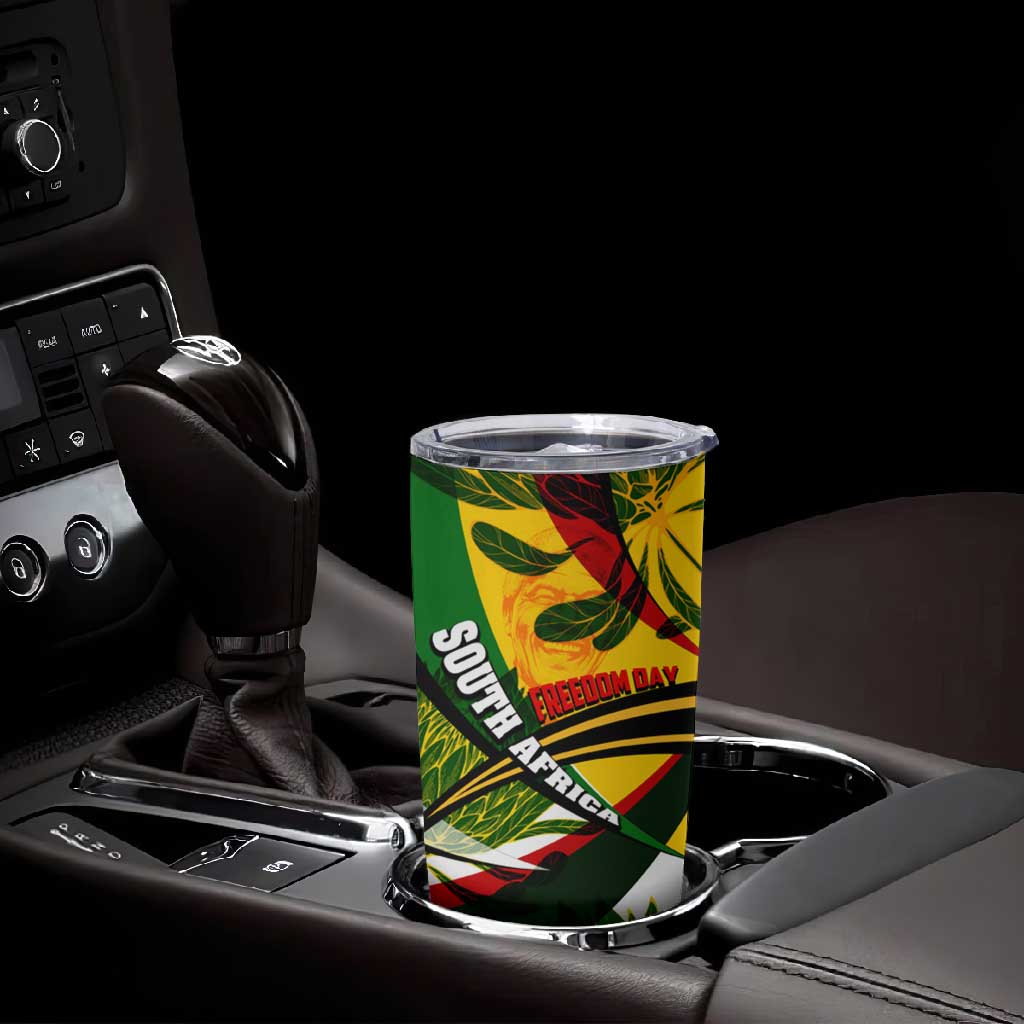 South Africa Freedom Day Mandela Tumbler Cup National Pride Protea Flower
