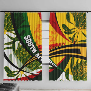 South Africa Freedom Day Mandela Window Curtain National Pride Protea Flower