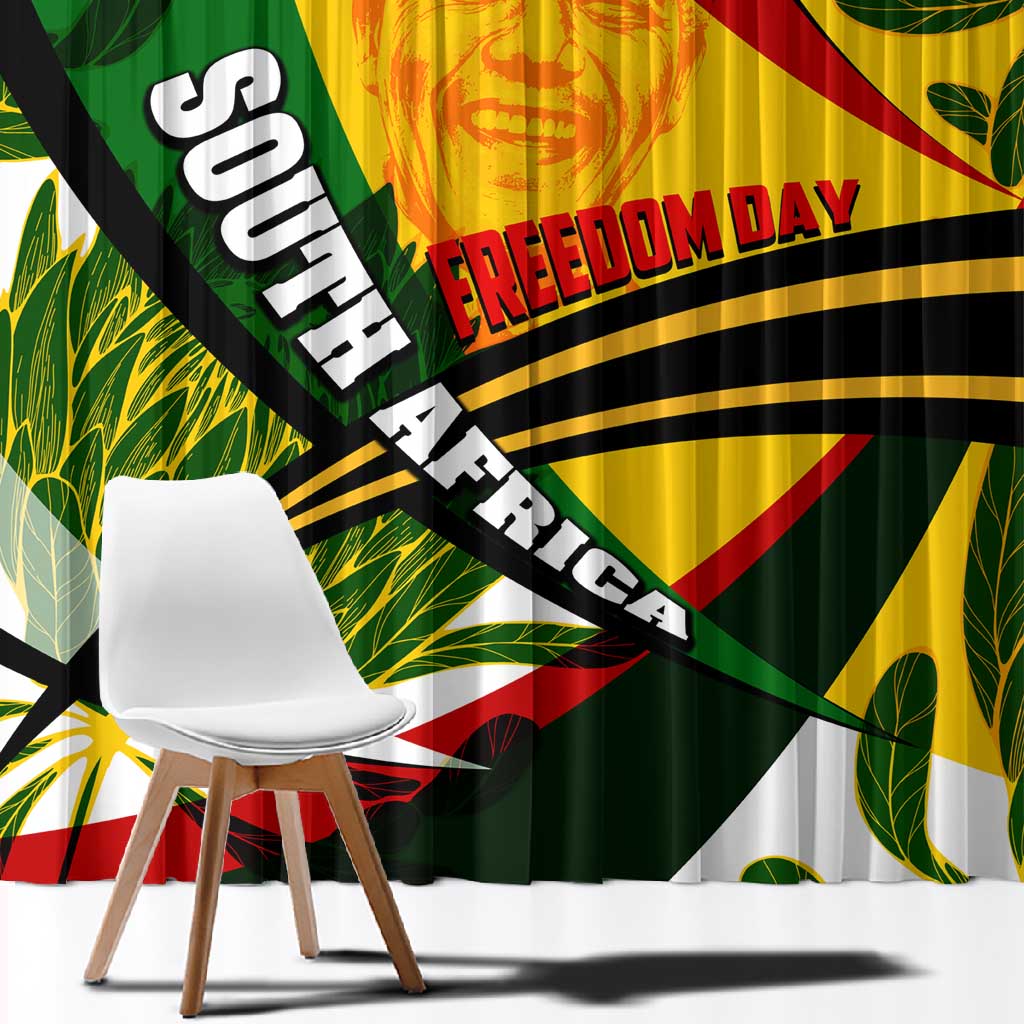South Africa Freedom Day Mandela Window Curtain National Pride Protea Flower