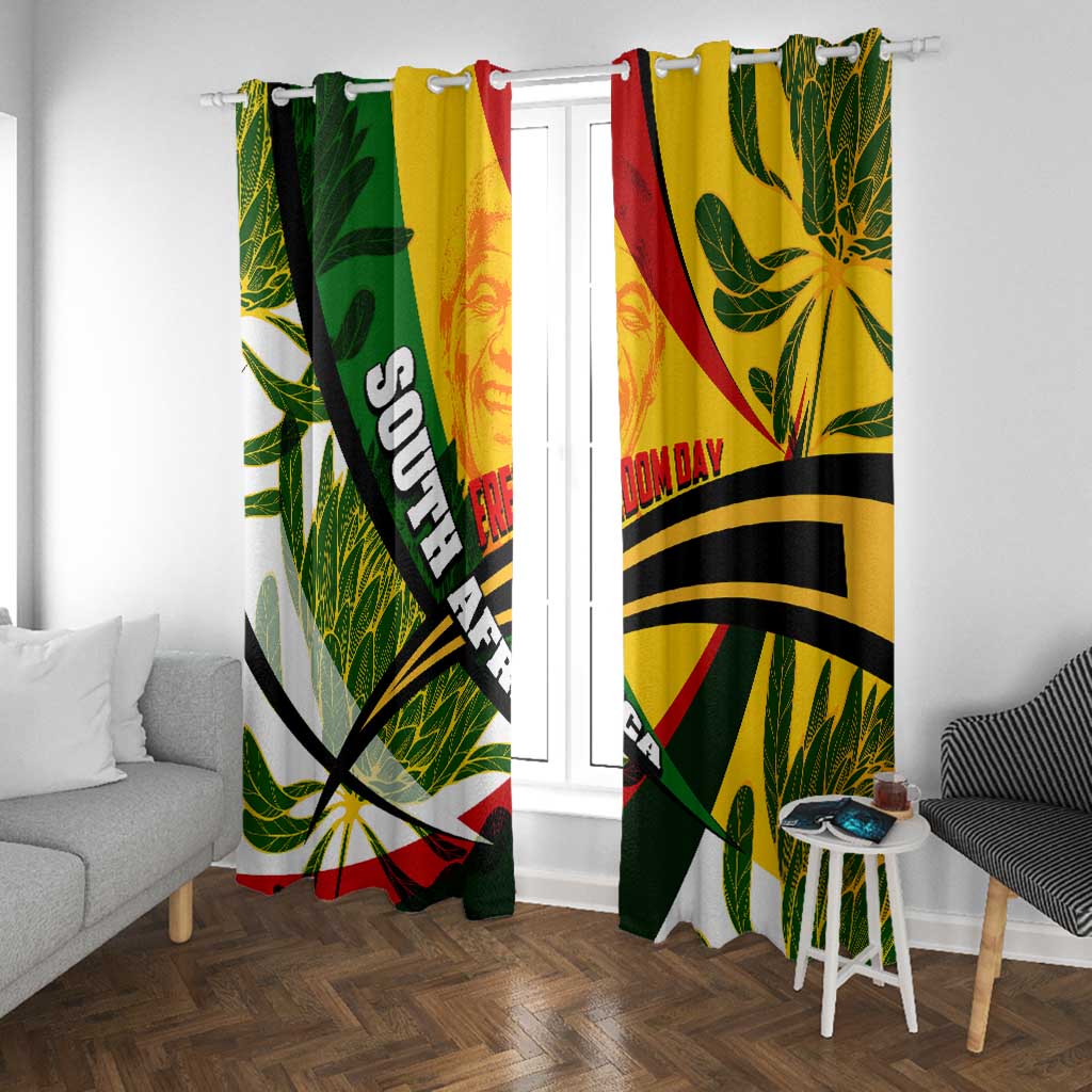 South Africa Freedom Day Mandela Window Curtain National Pride Protea Flower