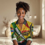 South Africa Freedom Day Mandela Women Casual Shirt National Pride Protea Flower