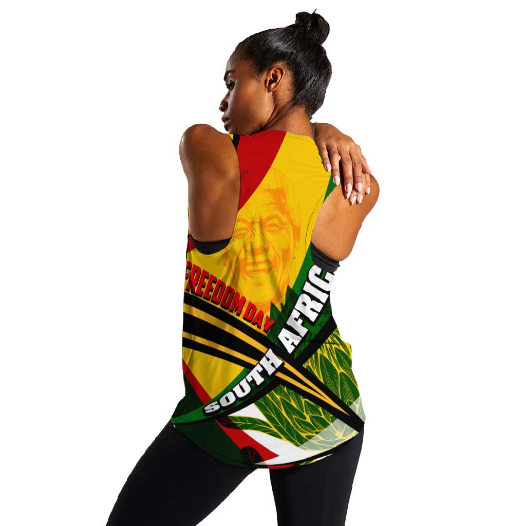 South Africa Freedom Day Mandela Women Racerback Tank National Pride Protea Flower