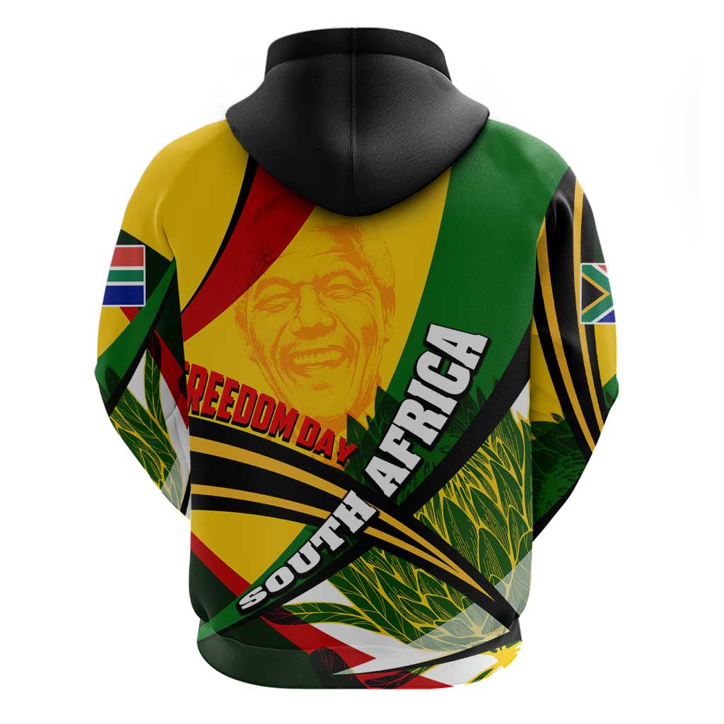 South Africa Freedom Day Mandela Zip Hoodie National Pride Protea Flower