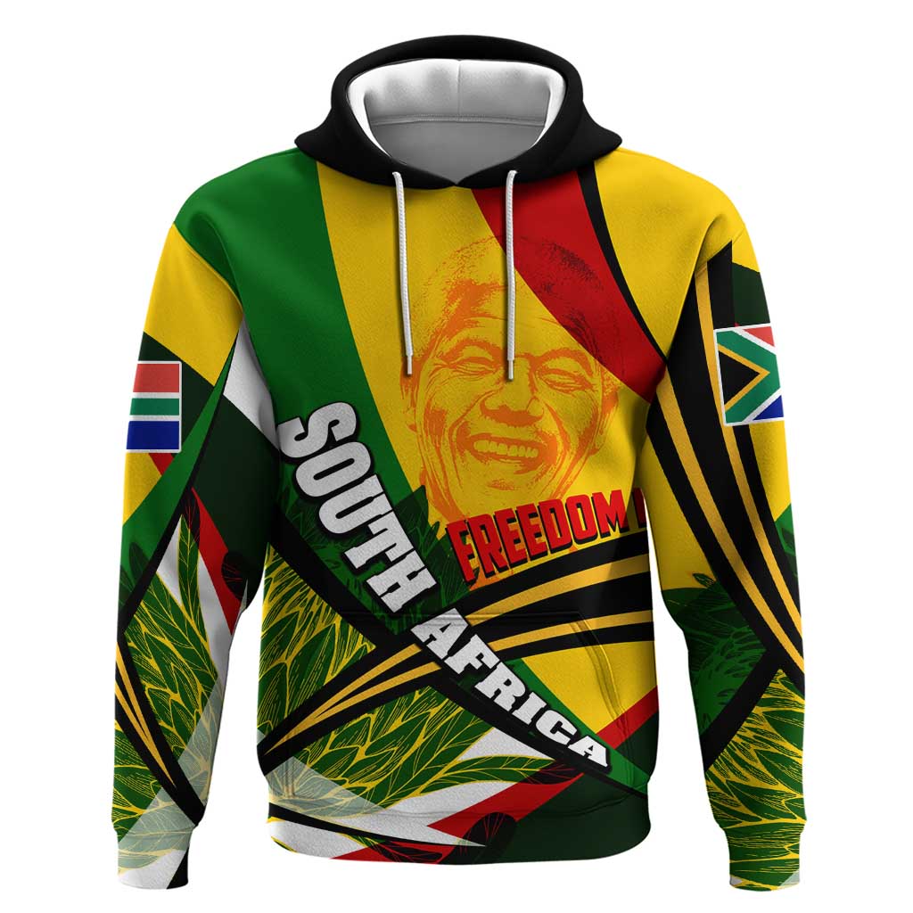 South Africa Freedom Day Mandela Zip Hoodie National Pride Protea Flower