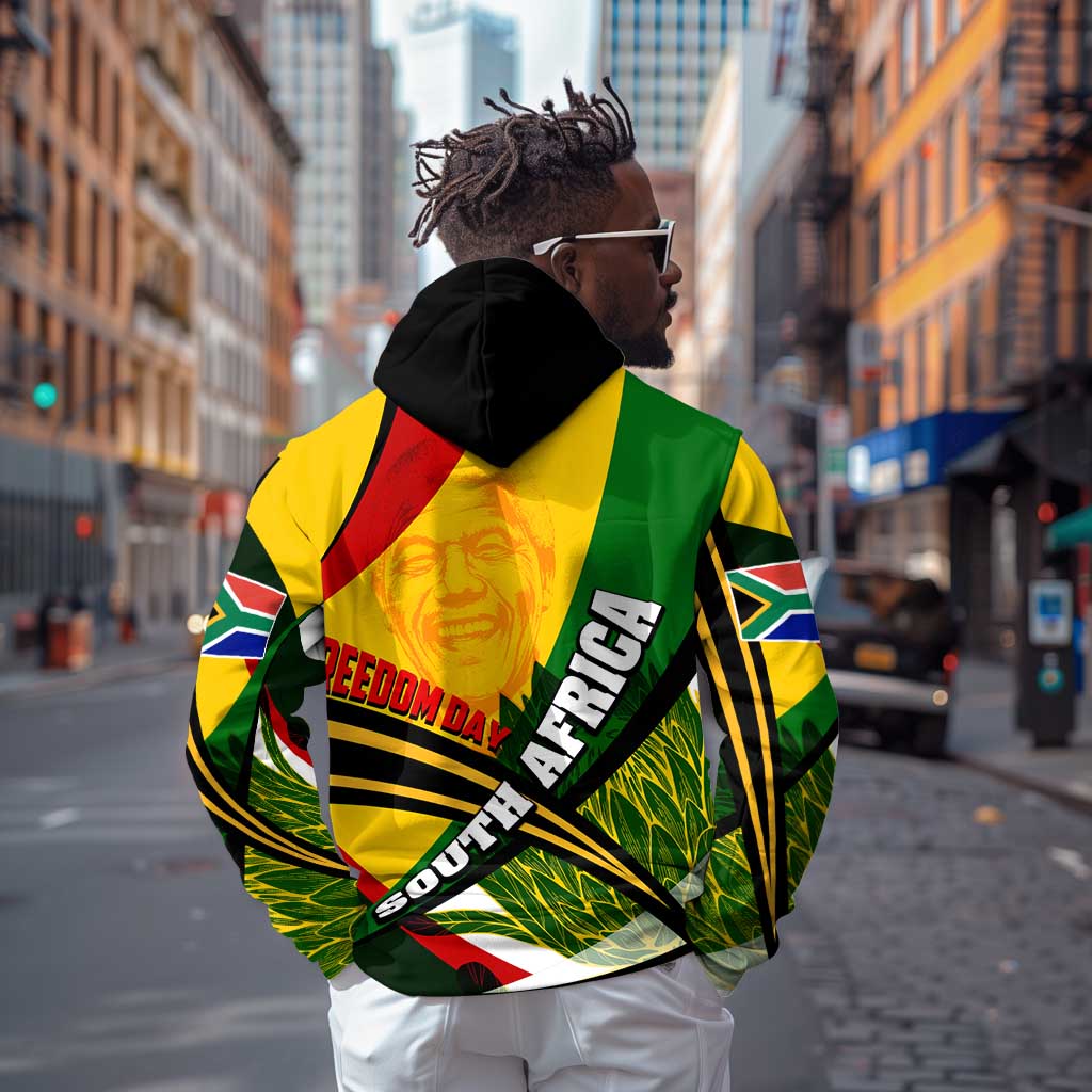 South Africa Freedom Day Mandela Zip Hoodie National Pride Protea Flower