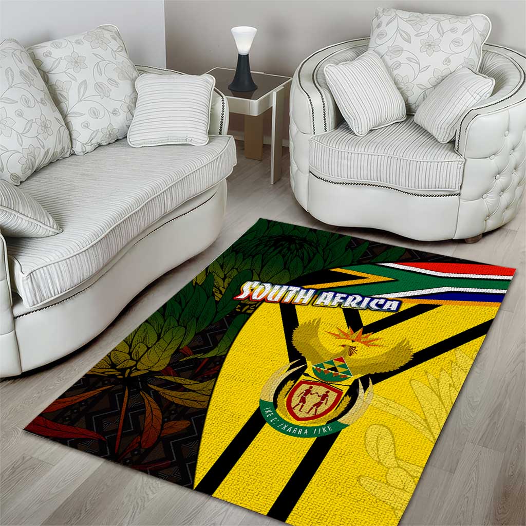 Coat Of Arms South Africa Area Rug Protea Unity Heritage