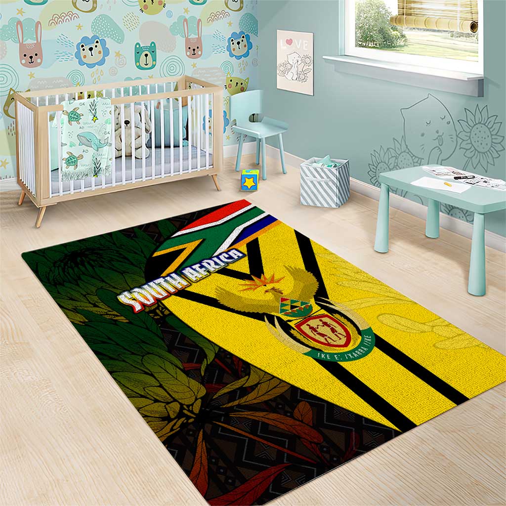 Coat Of Arms South Africa Area Rug Protea Unity Heritage