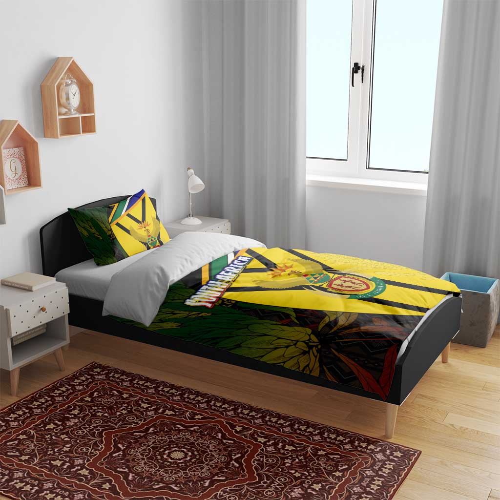 Coat Of Arms South Africa Bedding Set Protea Unity Heritage