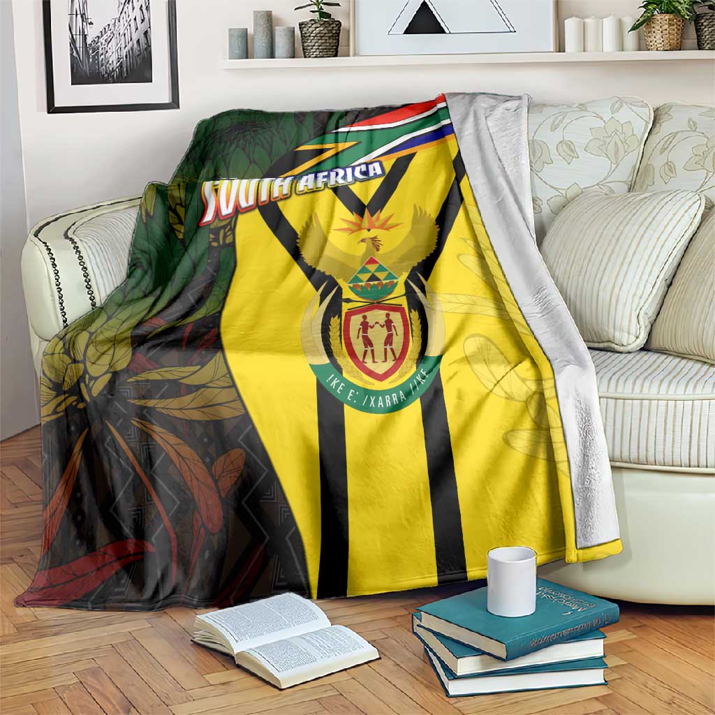 Coat Of Arms South Africa Blanket Protea Unity Heritage
