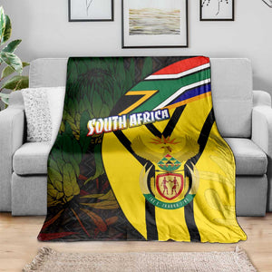 Coat Of Arms South Africa Blanket Protea Unity Heritage