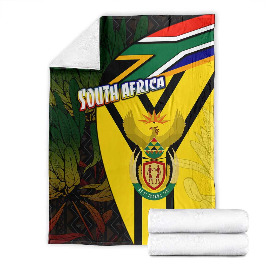 Coat Of Arms South Africa Blanket Protea Unity Heritage