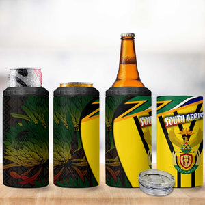 Coat Of Arms South Africa 4 in 1 Can Cooler Tumbler Protea Unity Heritage