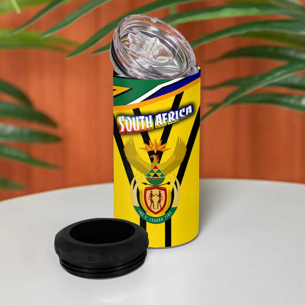 Coat Of Arms South Africa 4 in 1 Can Cooler Tumbler Protea Unity Heritage